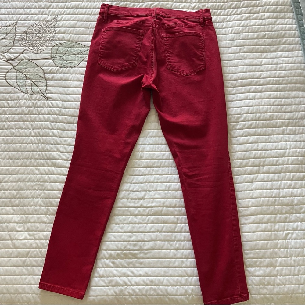 Loft Red Modern Skinny Crop Women's Jeans - Size 8 - Picture 6 of 11